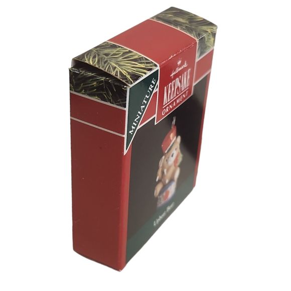 Upbeat Bear, Hallmark Keepsake Ornament 1991 Brown Bear with a Silver Metal Drum - Picture 9 of 11